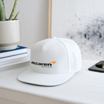 Racing Styled  (M)- Snapback Baseball Cap - white
