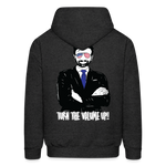 Men's Hoodie - Tuen the Vloume up - charcoal grey