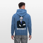 Men's Hoodie - Tuen the Vloume up - denim blue