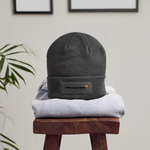 Racing Styled  (M)- Patch Beanie - charcoal grey