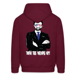 Men's Hoodie - Tuen the Vloume up - burgundy
