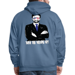 Men's Hoodie - Tuen the Vloume up - denim blue