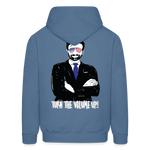 Men's Hoodie - Tuen the Vloume up - denim blue