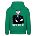 Men's Hoodie - Tuen the Vloume up - kelly green