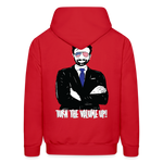 Men's Hoodie - Tuen the Vloume up - red