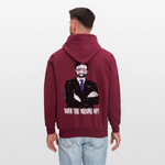 Men's Hoodie - Tuen the Vloume up - burgundy