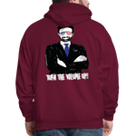 Men's Hoodie - Tuen the Vloume up - burgundy