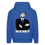Men's Hoodie - Tuen the Vloume up - royal blue