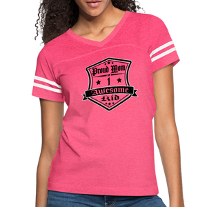 Proud Mom of 1 awesome kid - Vintage T-Shirt - vintage pink/white