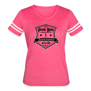 Proud Mom of 1 awesome kid - Vintage T-Shirt - vintage pink/white