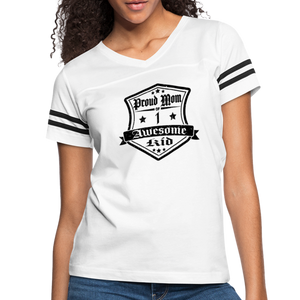 Proud Mom of 1 awesome kid - Vintage T-Shirt - white/black