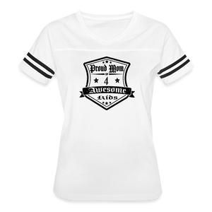 Proud Mom of 4 awesome kid - Vintage T-Shirt - white/black