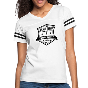 Proud Mom of 3 awesome kid - Vintage T-Shirt - white/black