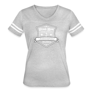 Proud Mom of 2 awesome kids - Vintage T-Shirt - heather gray/white
