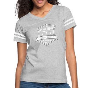 Proud Mom of 2 awesome kids - Vintage T-Shirt - heather gray/white