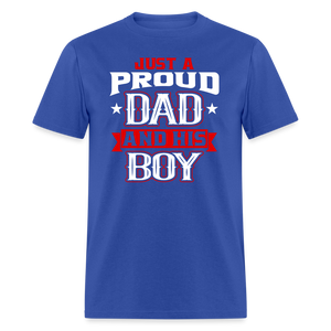 Just a proud dad and his boy - royal blue