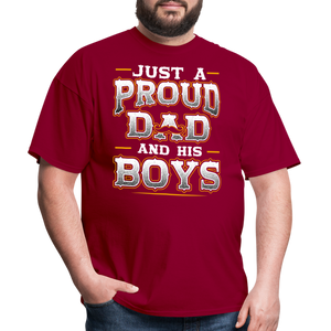 Just a Proud dad and his boys - dark red