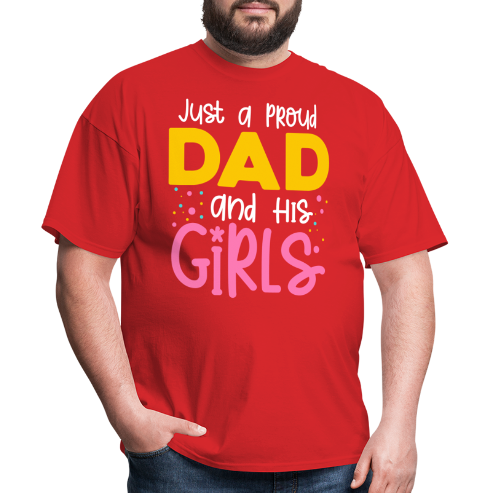 Just a proud Dad and his Girls - red
