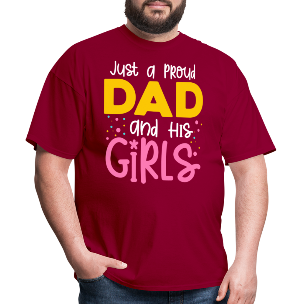 Just a proud Dad and his Girls - dark red