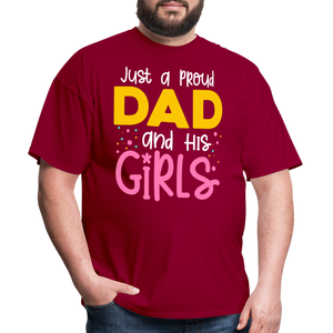 Just a proud Dad and his Girls - dark red