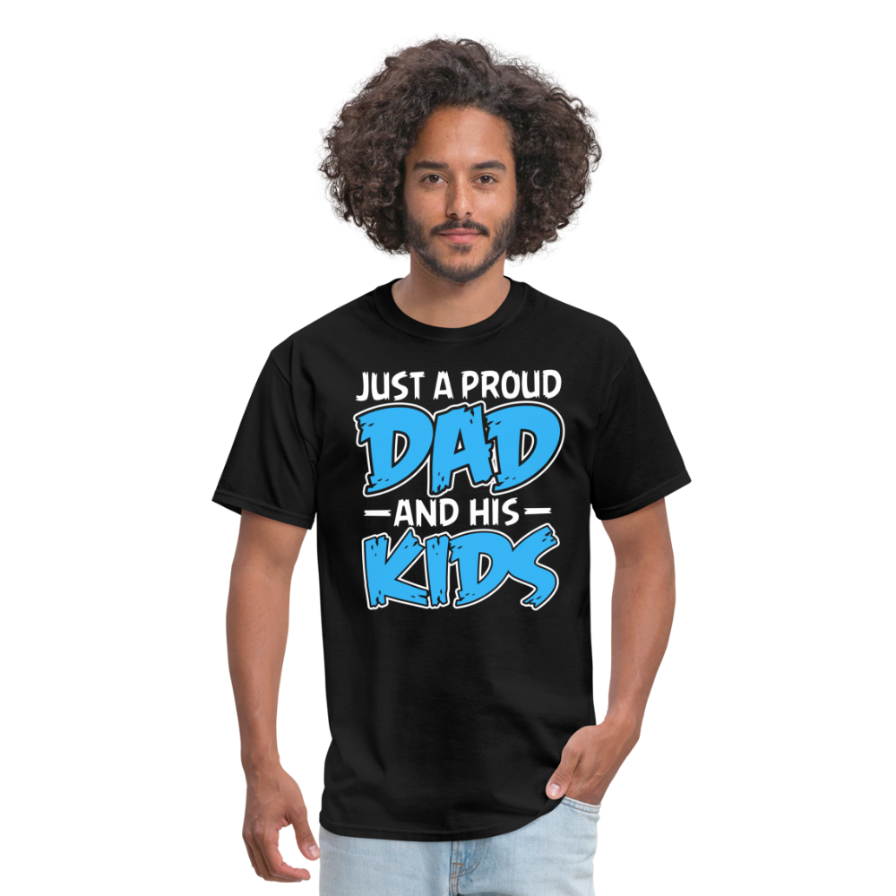 Just a proud dad and his kids - black