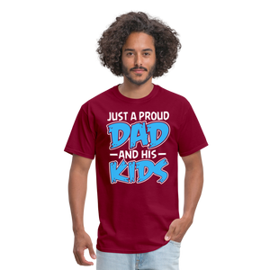 Just a proud dad and his kids - burgundy