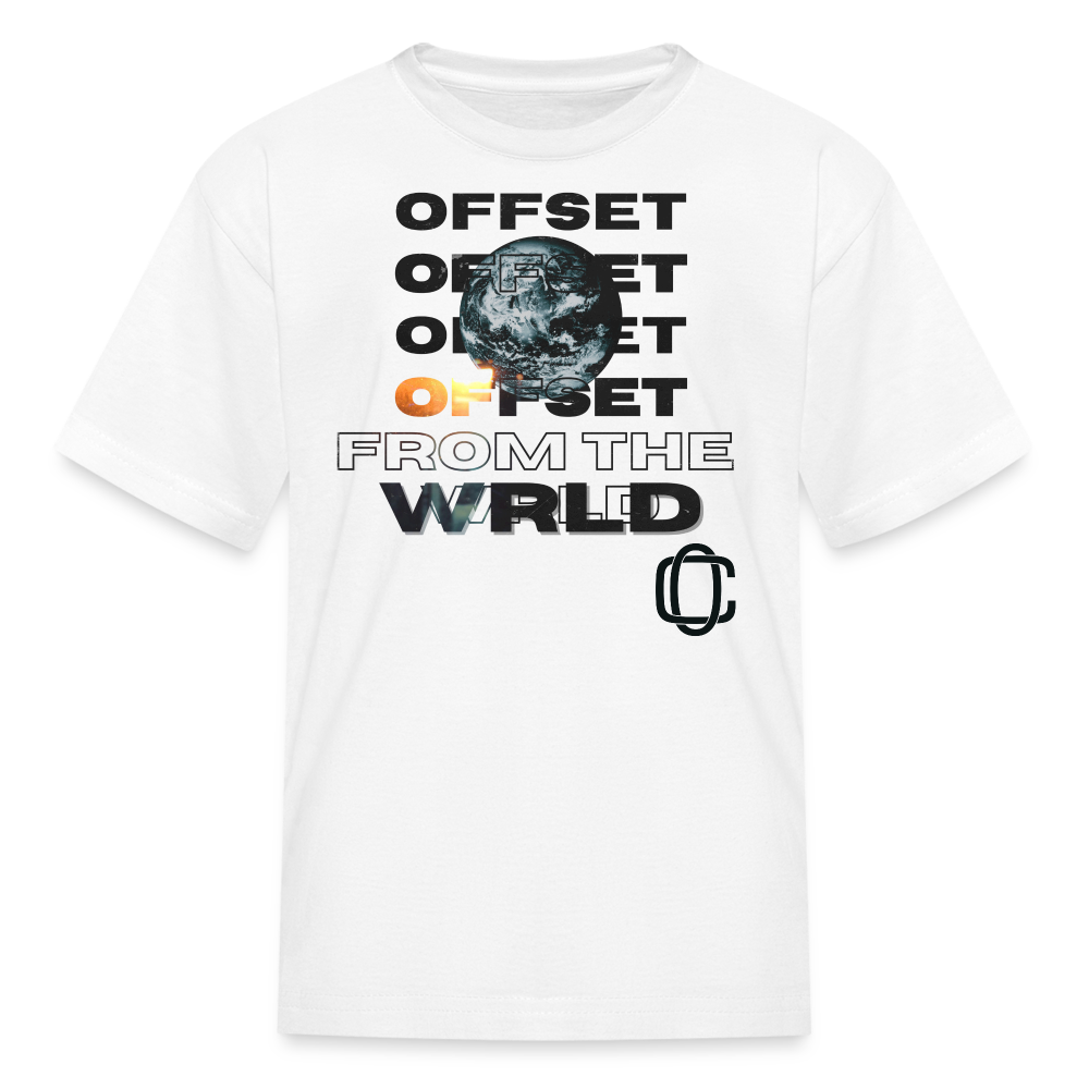 Kids' T-Shirt Offset - white