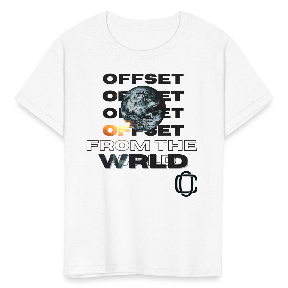 Kids' T-Shirt Offset - white