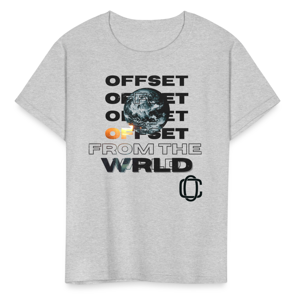 Kids' T-Shirt Offset - heather gray