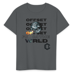 Kids' T-Shirt Offset - charcoal