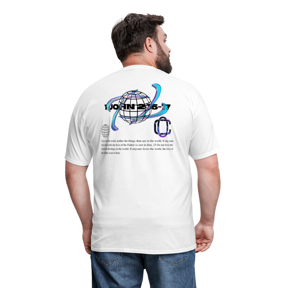 Classic Offset 1John 2:15 T-Shirt - white