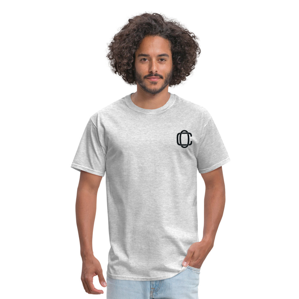 Classic Offset 1John 2:15 T-Shirt - heather gray