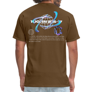 Classic1John2:15 dark  T-Shirt - brown