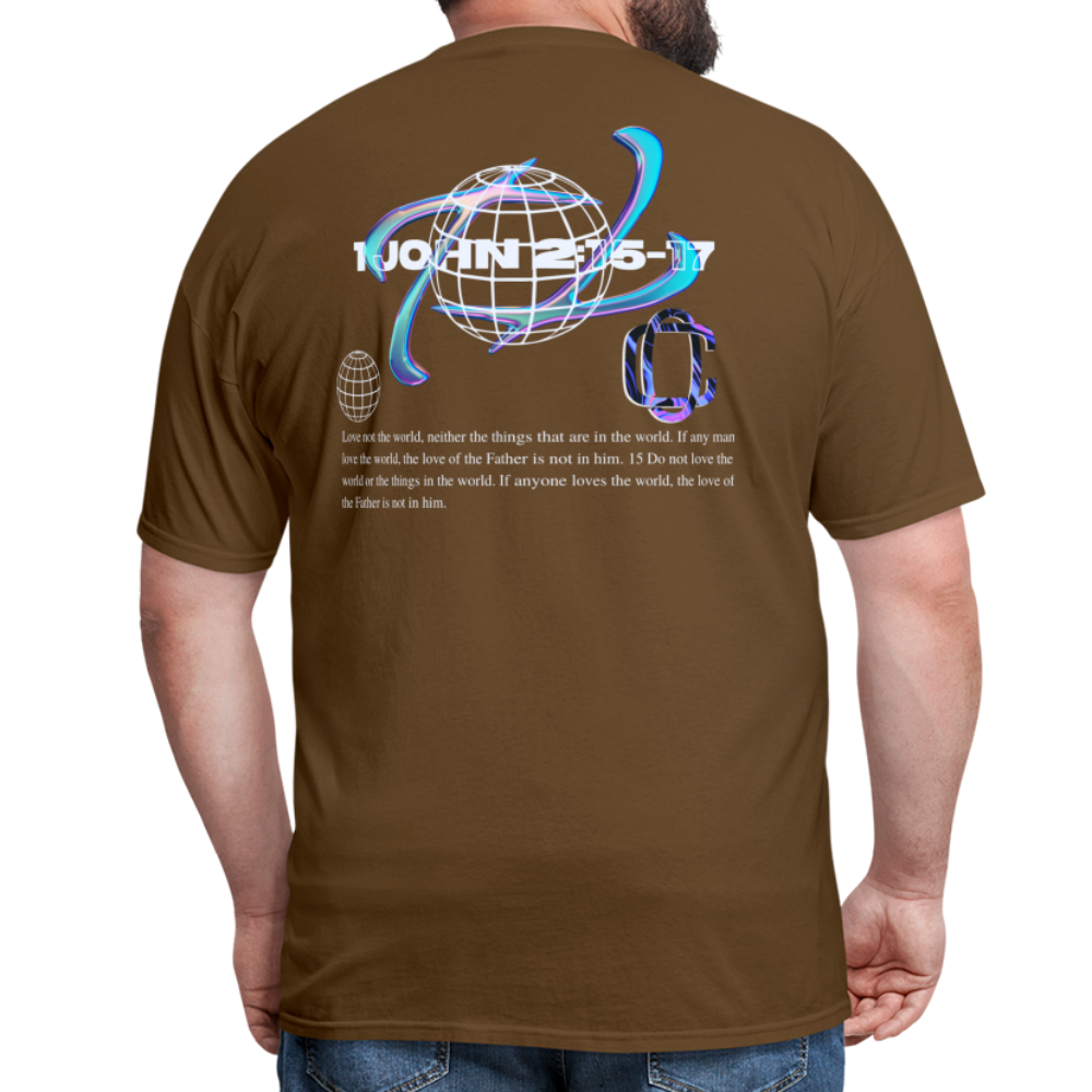 Classic1John2:15 dark  T-Shirt - brown