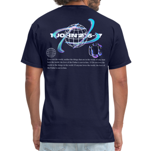 Classic1John2:15 dark  T-Shirt - navy