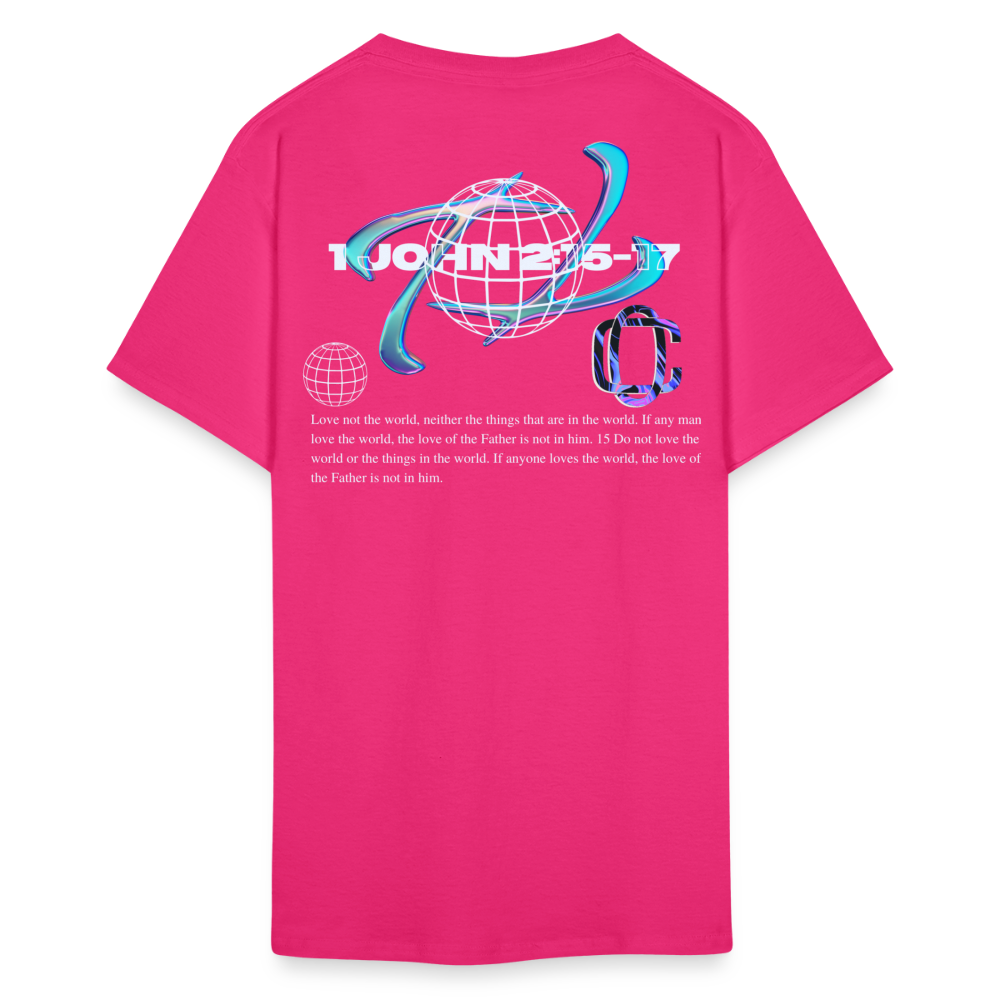 Classic1John2:15 dark  T-Shirt - fuchsia