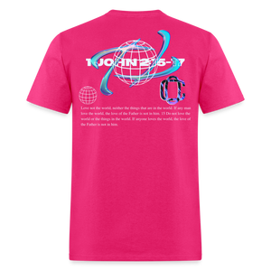 Classic1John2:15 dark  T-Shirt - fuchsia