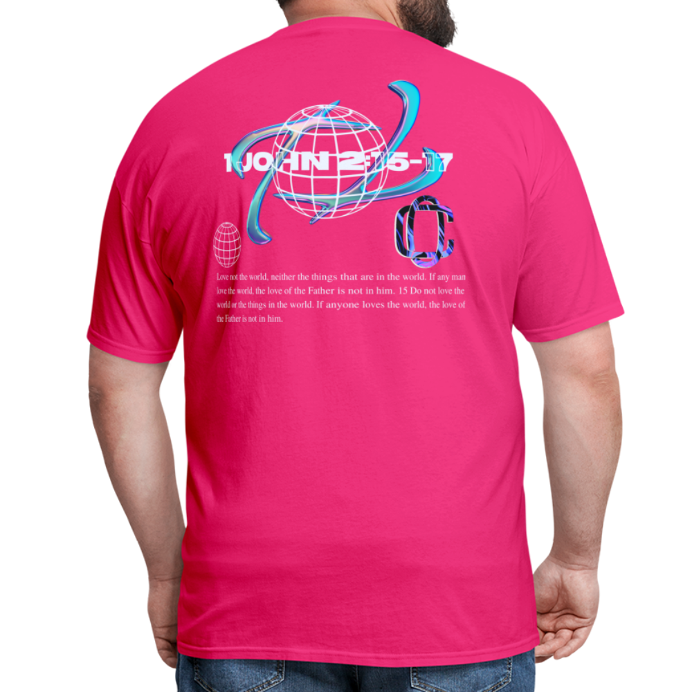 Classic1John2:15 dark  T-Shirt - fuchsia
