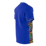 Akwaaba Kente T-shirt Blue - Mens