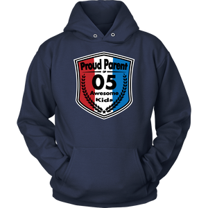 Proud Parent of 5 - Unisex Hoodie - Red White Blue Pattern