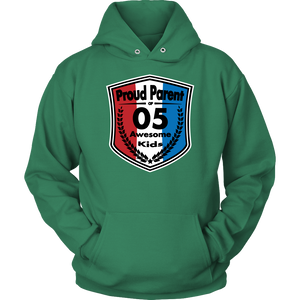 Proud Parent of 5 - Unisex Hoodie - Red White Blue Pattern