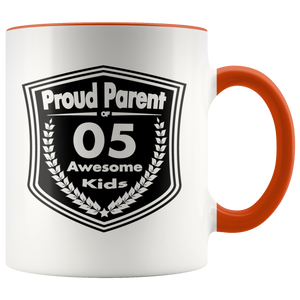 Proud Parent of 5 Awesome Kids - Mug