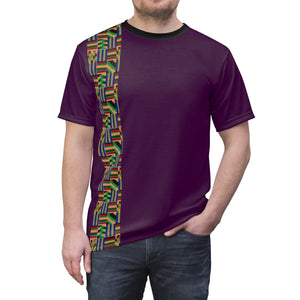 Akwaaba II Kente T-Shirt - Mens - Burgandy