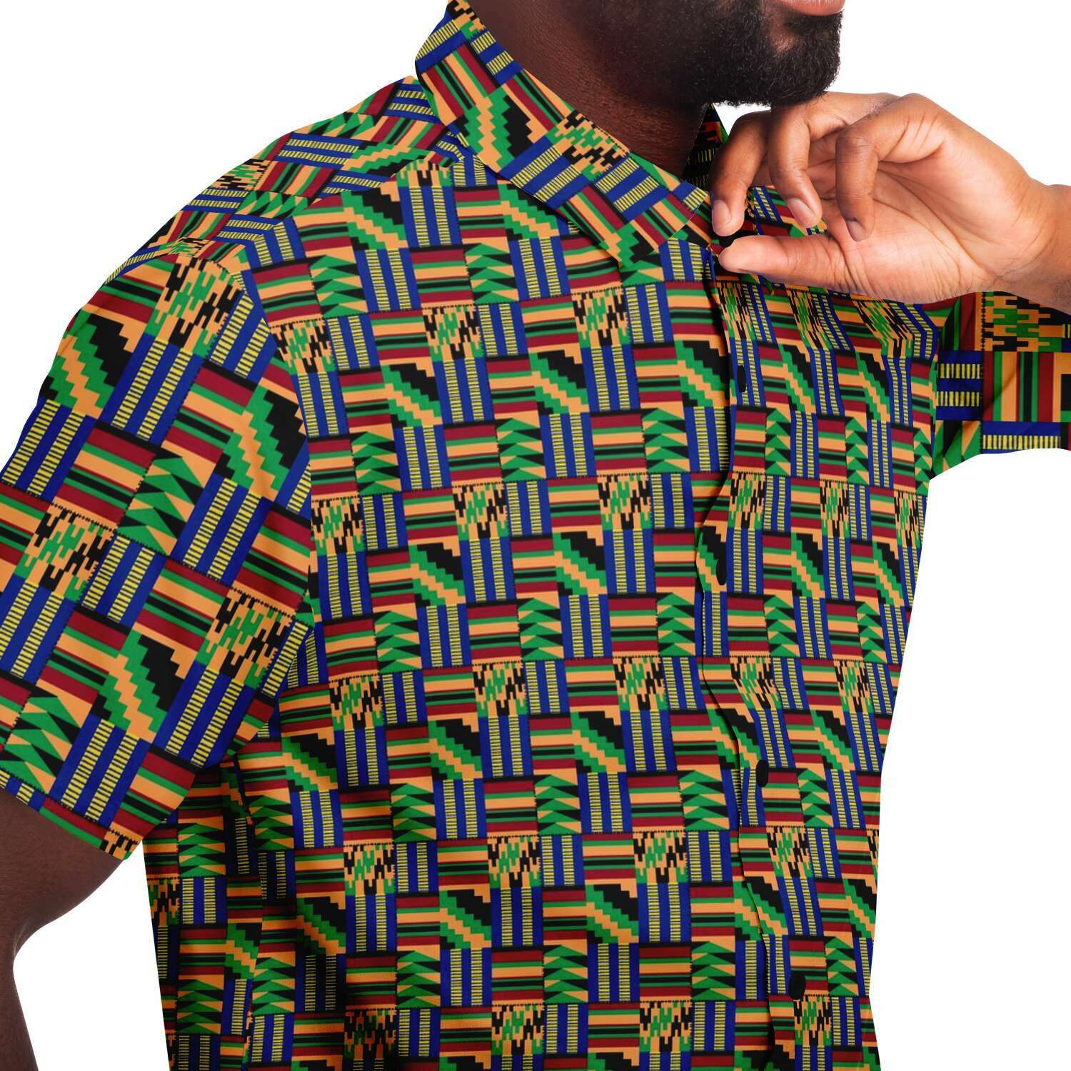 Traditional African Kente - Akwaaba - Shirt (Button down)