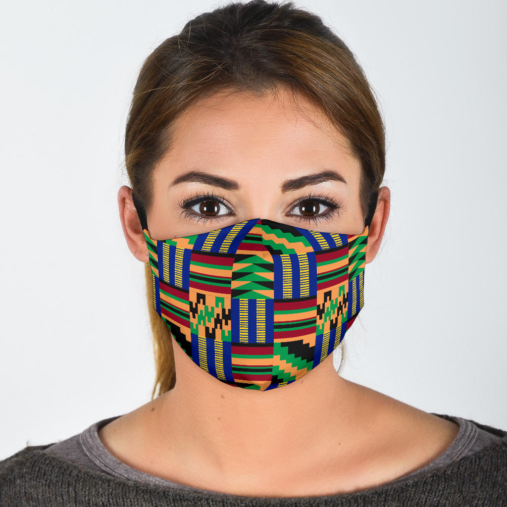 Akwaaba I Kente Pattern Fabric Mask