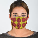 Ankara Pattern 1 - Red Circle Fabric Mask