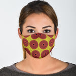 Ankara Pattern 1 - Red Circle Fabric Mask