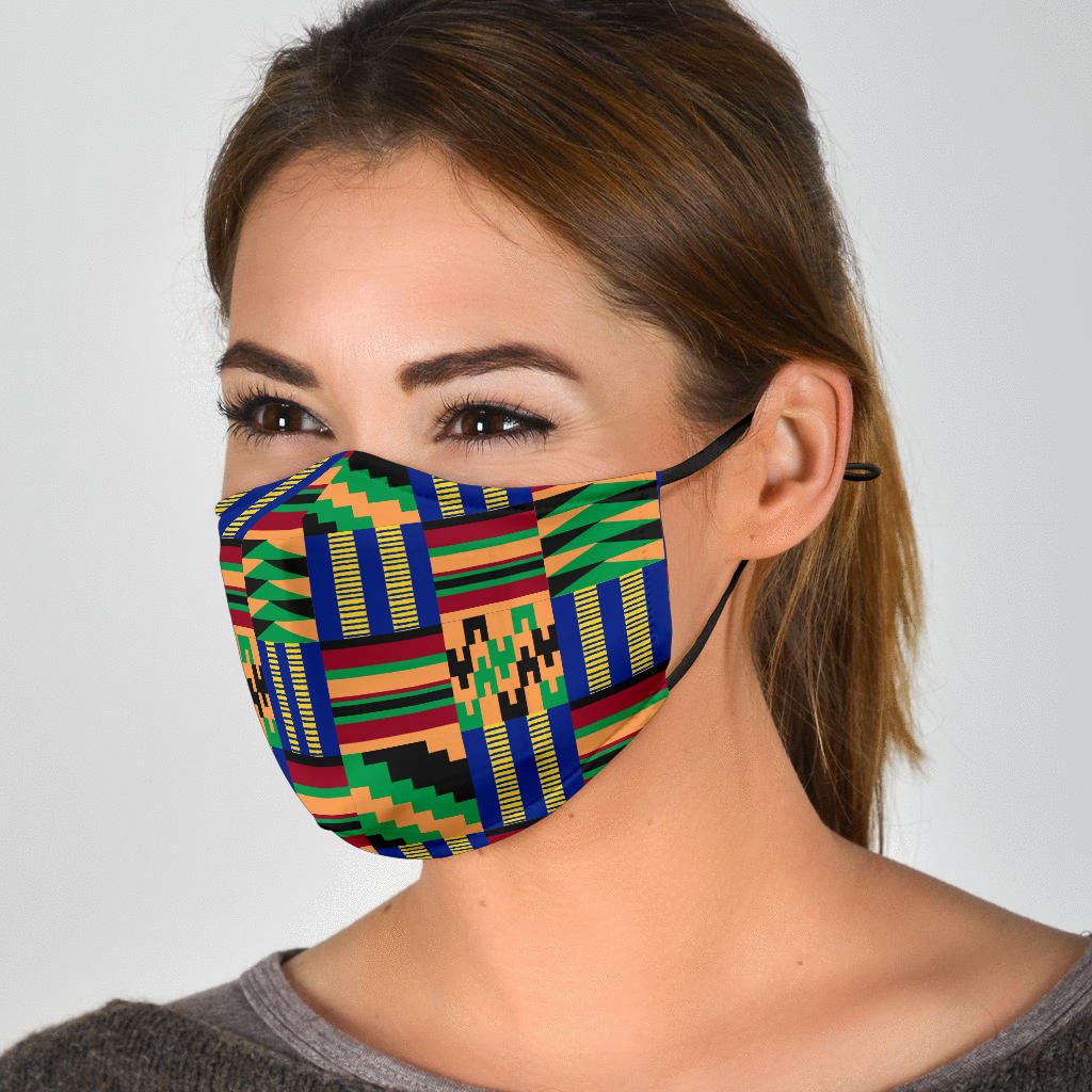 Akwaaba I Kente Pattern Fabric Mask
