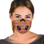 Pink Kente 2 Pattern Fabric Mask