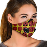 Ankara Pattern 2 - Red Circle Fabric Mask